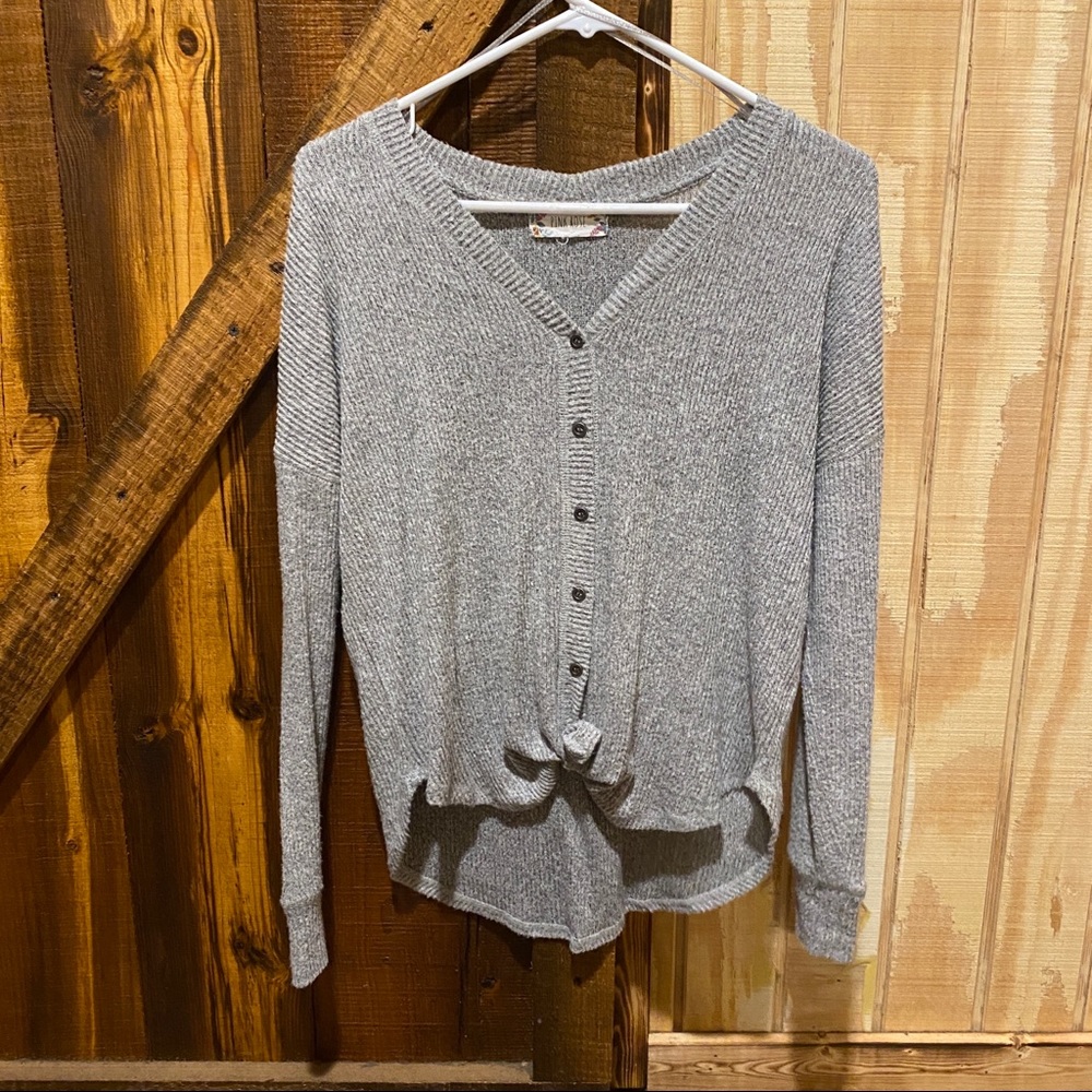Soft casual gray top s/m - Picture 1 of 2